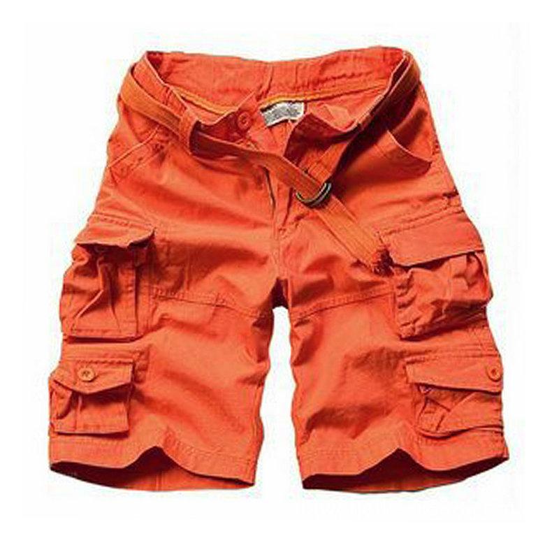 2026 New Fashion Military Cargo Shorts Men High Quality Cotton Casual Multi-pocket Men's Summer Shorts ( With Belt )