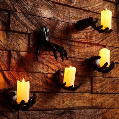Wall Mounted Creepy Ghost Hand Decoration Gothic Hanging Wall Art Sculpture Horror Hands for Wall Decorations Indoor/Outdoor