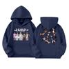 Girls' Long Sleeve Hoodie with Graphic Print and Pockets Casual Pullover Sweatshirt