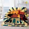 Messi 41 Personalized Text Blanket Lightweight Personalized Blanket Ultra-Soft Throw For Bedding Nap Office Sofa All-Season Use