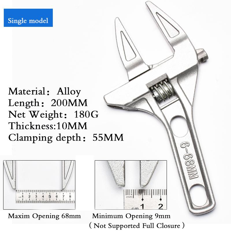 Adjustable Wrench Universal Monkey Spanner Multi-function plumbing Hand Tools Nut Sink Wrench Bathroom Pipe Large Open Spanner