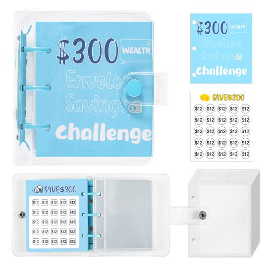 25 Envelopes Money Saving Challenge Binder Mini Cash Saving Budget Book to