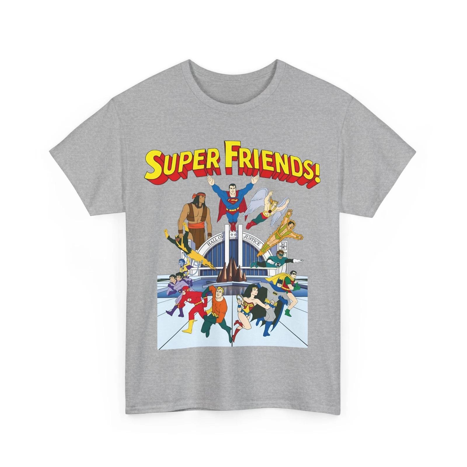 Super Friends T-Shirt DC Hanna-Barbera Superman, Batman, Hawkman Vintage-Style XXXL
