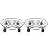 2pcs Rolling Stand Base 36cm High Load Bearing Capacity with Brakes Iron Plant Pot Movers for Foot