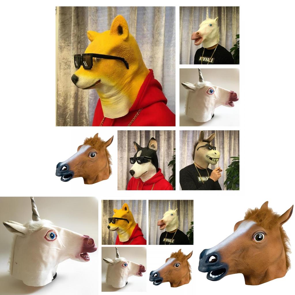 Horse Head Mask Halloween Cosplay Costume Accessory For Adults Scary And Realistic