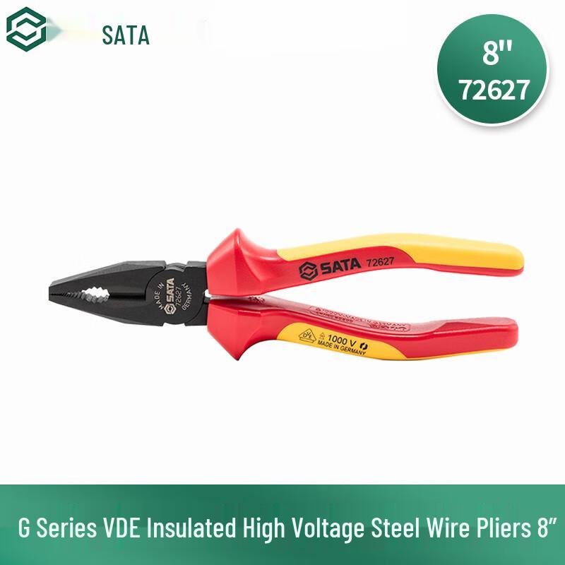 SATA VDE Insulated Wire Pliers 8 Inch