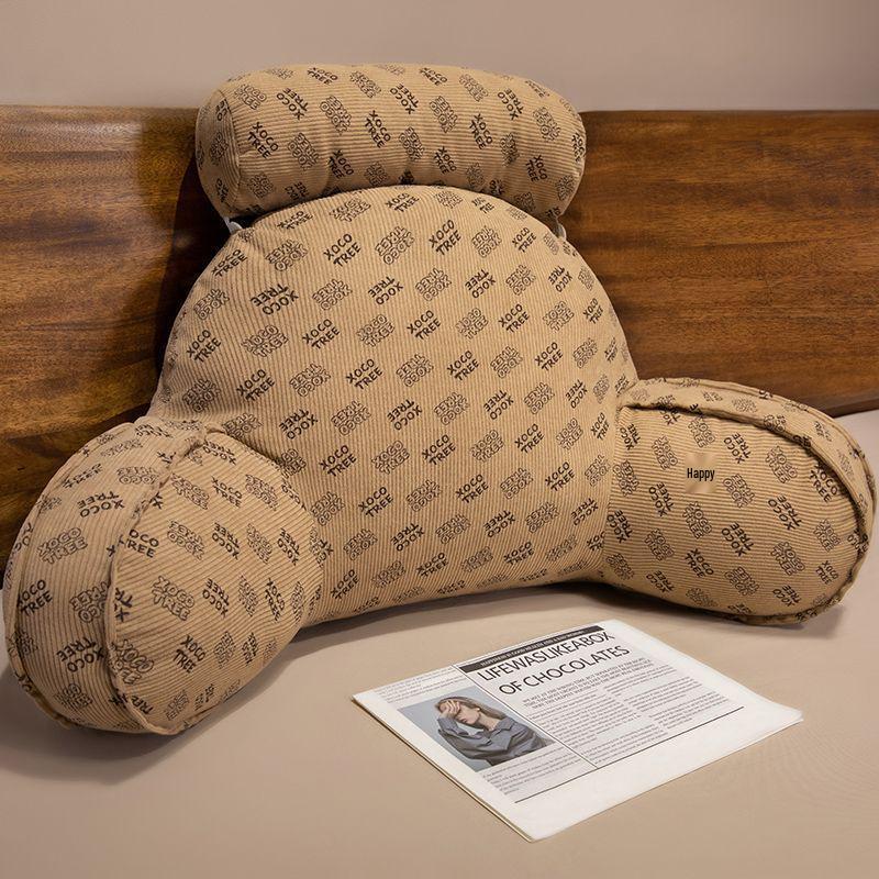 Soft Large Backrest Pillow: Washable Lumbar Support for Bed, Sofa, Dorm, and Pregnant Women