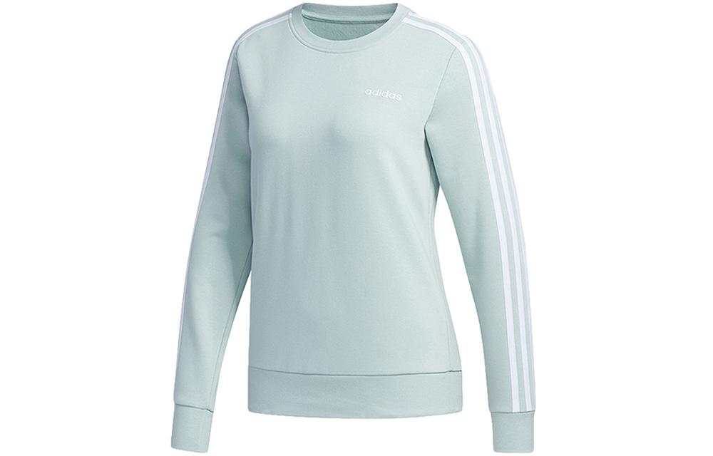 Adidas Essential Sweatshirts Women s Light Green Crew Neck Moderate Regular FL9205 S