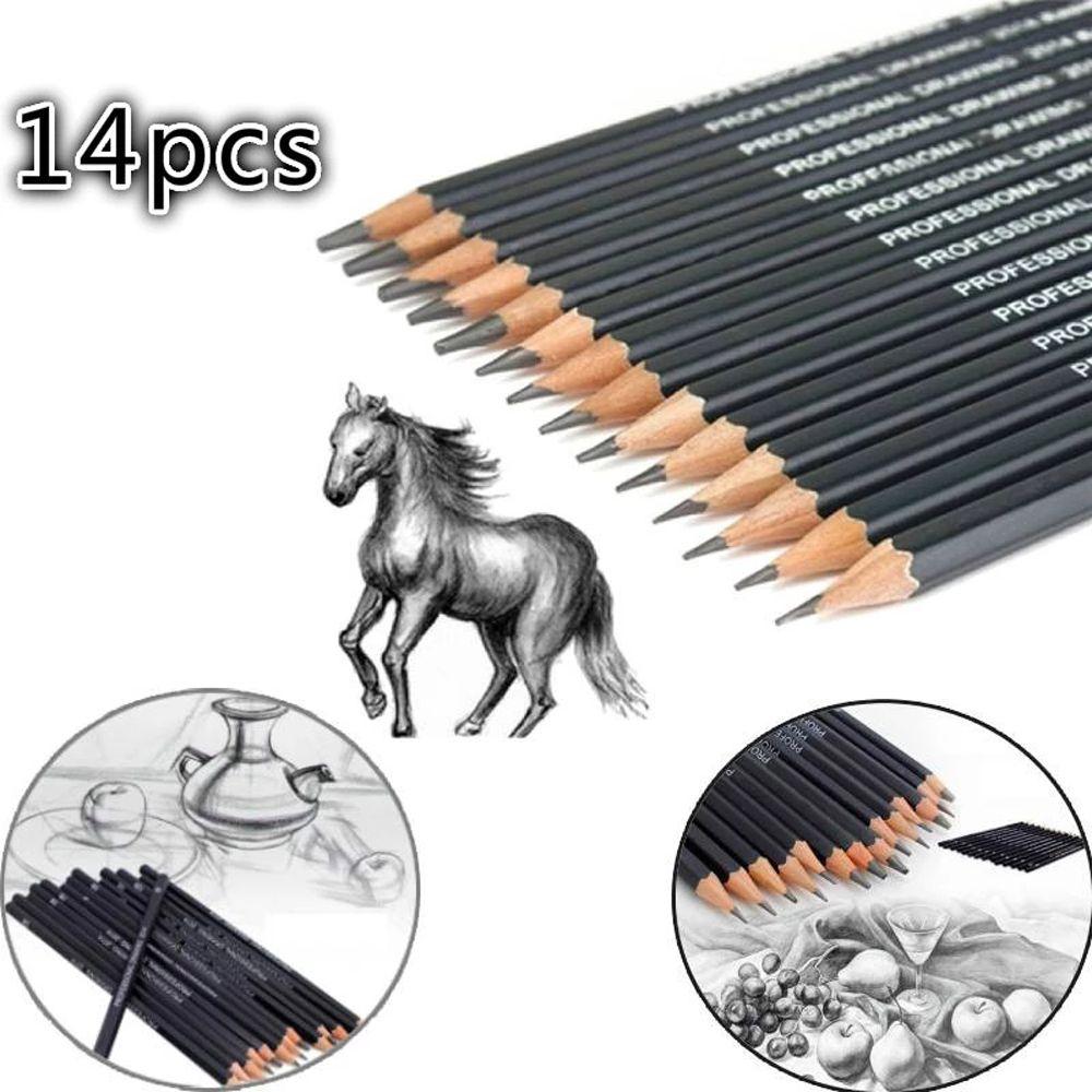 

Exam Stationery Supplies Drawing Pencil Set Painting Pencils HB 2B 6H 4H 2H 3B Professional Sketch 14 Pcs/Set