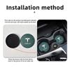 2PCS Car Coasters Water Cup Slots Non-Slip Mat Waterproof Cup Pad For Tesla Model 3 Y S X 2021 Roadster Cybertruck Juguetec