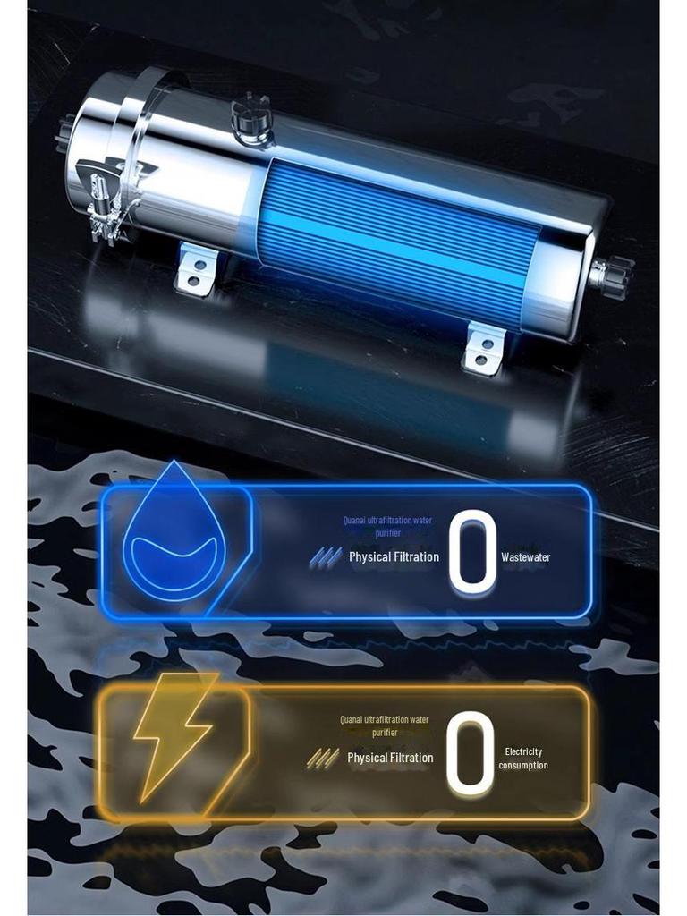 Stainless Steel Whole House Ultrafiltration Water Purifier for Tap, Well, and Outdoor Use