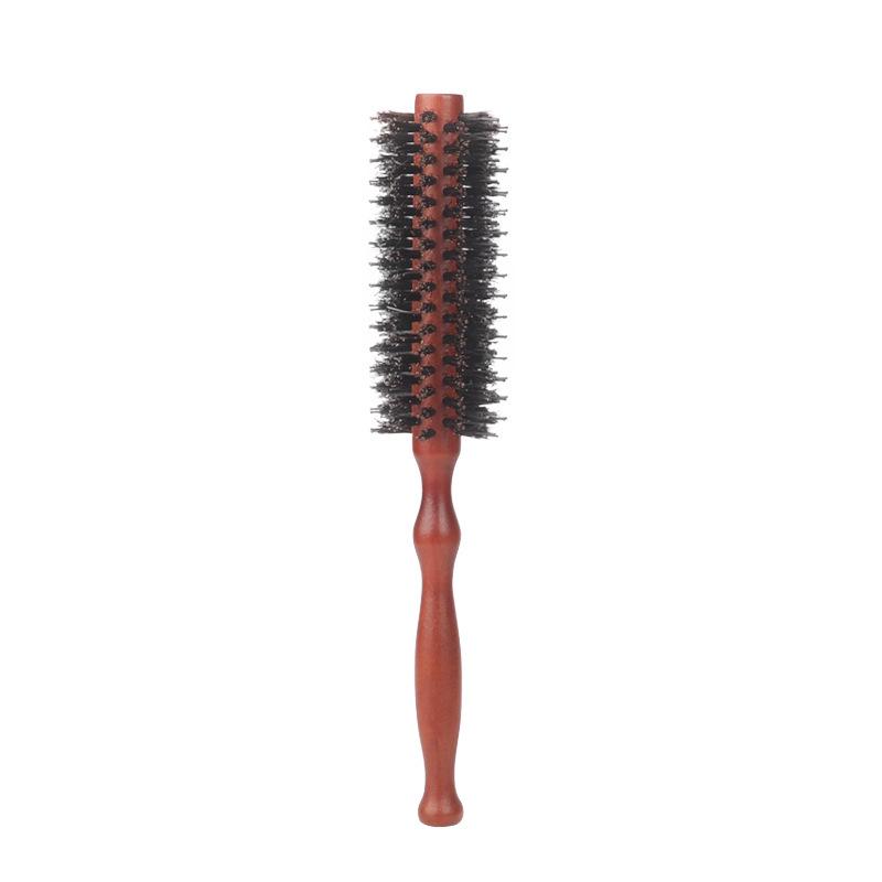 Boar Bristle Round Wood Curling Brush for Hair Styling