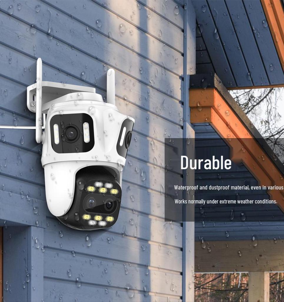 Wireless 8x Zoom Outdoor Panoramic HD Camera with Cross-border Linkage and 360-Degree Coverage