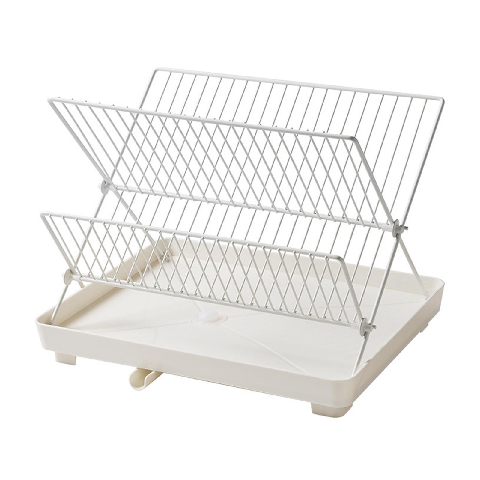 

Foldable Dish Drainer Rack For Kitchen Multi Functional Storage Space Saving Design