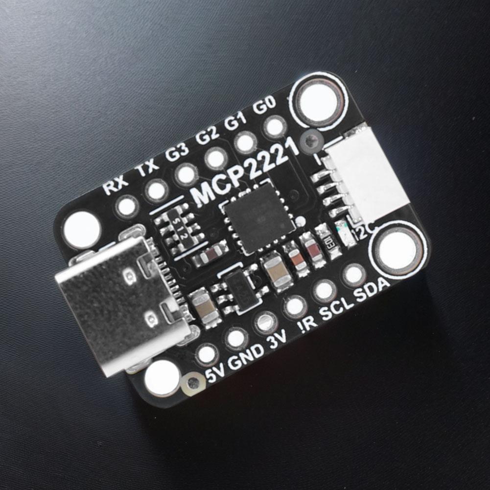 MCP2221A General Purpose USB To GPIO ADC I2C MCP2221A Breakout USB To GPIO Module Board for Stemma QT/Qwiic
