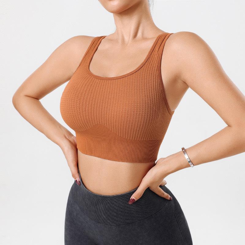 Damen Sport-Yoga-BH mit hoher Elastizität, stoßfest und mit Brustpolstern