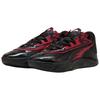PUMA Men's Scoot Zeros II Bred Low-Top Basketball Shoes Black Red 311350-01