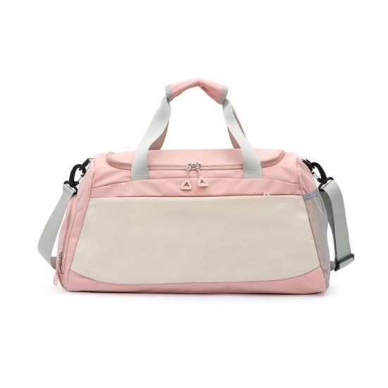 

Unisex Gym Bag Duffle Bag with Shoe Compartment Wet Pocket Weekender Tote Overnight Duffel for Travel Sports Fitness Workout Swimming розовый