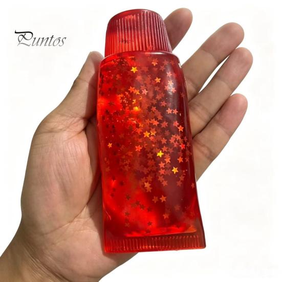TPR Stress Toy Clear Toothpaste Tube Squeeze Toy, Relief Star Glitter Slow Rising Soft Transparent Sensory Anti-stress Hand