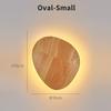 Simple style wooden craft LED wall lamp  round oval shape with light source wall-mounted indoor lighting simple style Simplicity