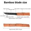 1 Piece Outdoor Kitchen Bamboo Knife Meat Cleaver Portable Multi-Purpose Stainless Steel Fruit Knife
