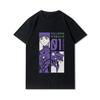 Pánská trička s potiskem Evangelion nadměrných velikostí Bavlněné topy Letní Anime Neformální Černá trička