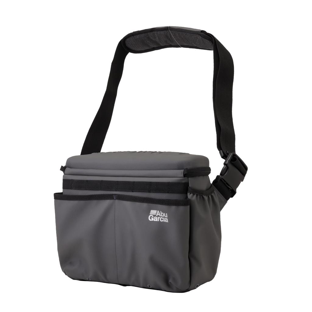 Abu Garcia Top Messenger Coated Shoulder Fishing Semi-Hard Bag, Gray, Storage, Water-Resistant, Bag,
