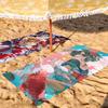 Japanese Girl In Kimono Beach Towel For Beaches Yoga Studios Gyms Hot Springs Swimming Pools And Picnics