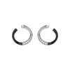 Boucles D'oreilles - LUXENTER - Epur - Argent 925 - Laque Noire - Plaqué Rhodium
