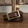 Thin Belt for Women Fashion Retro Trend Decorative Leather Thickened Pure Cowhide Jeans Belt for Women
