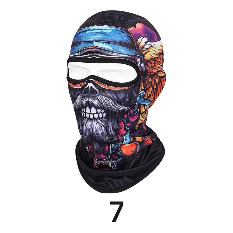 Neue modische Sturmhaube mit Bart und Totenkopf, Skimaske, Motorrad-Vollmaske, taktische Kapuze, Kopfbedeckung, Maske für Radfahren, Jagd, Angeln