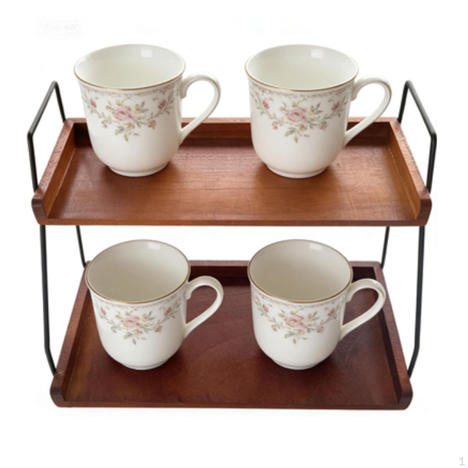 

Coffee Station Organizer Vintage Storage Rack for Tea Bags Syrup Cosmetics