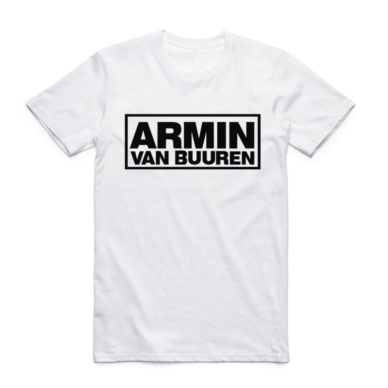 2019 Pánské Tričko s Potiskem Loga Armin Van Buuren Bílé Letní Krátký Rukáv O-výstřih Nizozemsko Trance Hudba Populární Hudba DJ Tričko