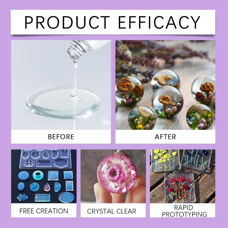 6.76OZ Epoxy Resin Clear for Jewelry Making, Art Resin, Including 4 Pipettes, 2 Measuring Cups, 2 Stick, 2 Pair Gloves