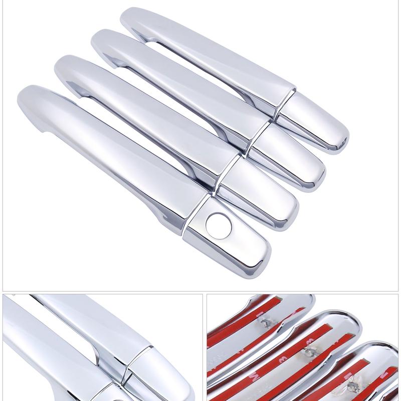 for Mitsubishi Outlander MK2 2007 2008 2009 2010 2011 2012 Chrome Door Handle Cover Exterior Trim Car Cap Stickers Accessories