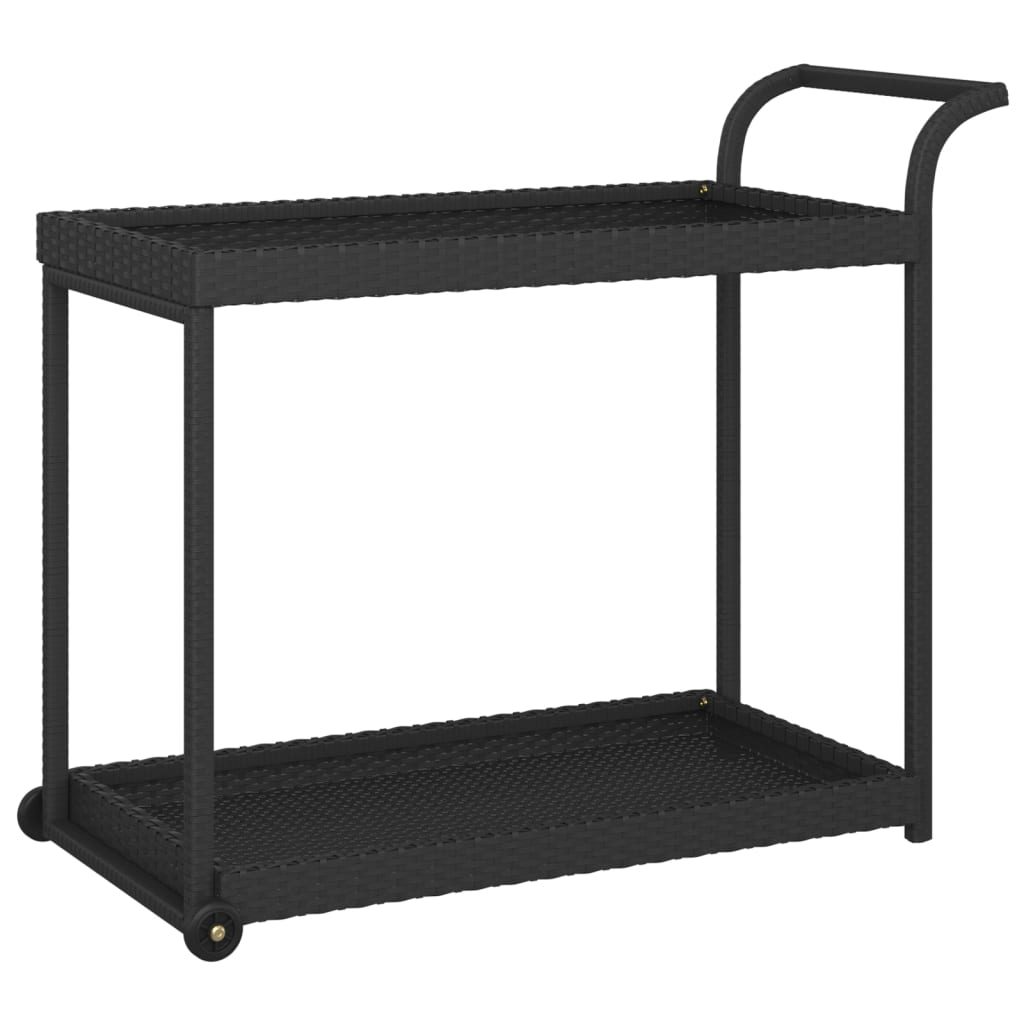 Vidaxl Wózek Barowy, Czarny, 100X45X83 Cm, Polirattan