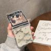 Korean 3D Bowknot Glitter Phone Case For Samsung Galaxy Flip 7/6 Girl Clear Cover Silver Foil Epoxy Shell For Z Flip5 Flip 4/3