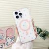 For iPhone 16 Pro Max Case Polka Dot Pattern TPU + PC Phone Cover Compatible with MagSafe