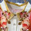 European Retro Single-Breasted Lapel Shirt & High-Waisted Pleated Skirt Set