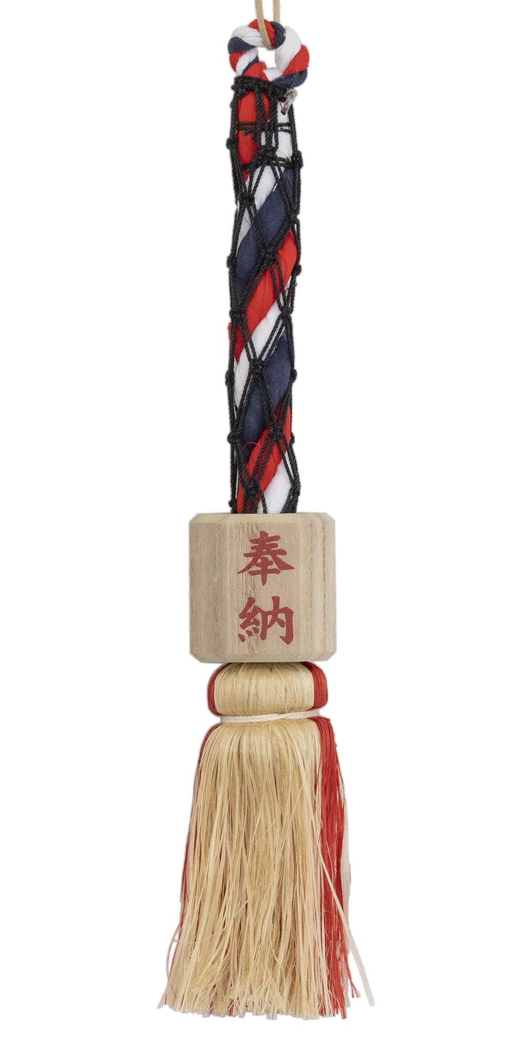 

Small bell cord for Shinto altars, straw core, bell string (red, white, and navy blue, 30cm)