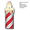 Christmas Yard Sign Outdoor Red White Striped Candle Sign with Stake for Garden Balcony Pathway Walkway Decor