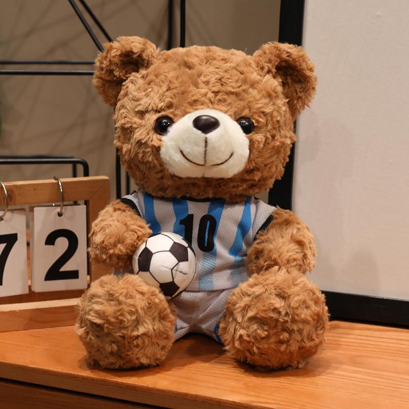 16/23cm Roztomilý fotbalový medvídek plyšová hračka reprezentant národního týmu fotbalová mláďata plyšová panenka měkké vycpané plyšové zvířátko suvenýr