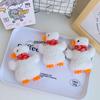 Adorable Duck Plush Toy With Scarf Creative Small-size Stuffed Animal For Bags And Keys