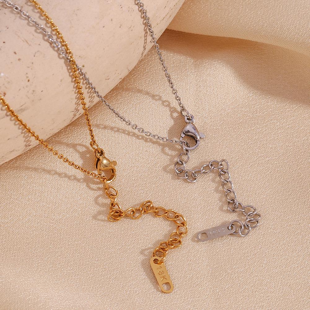 18K Gold-Plated Stainless Steel Tarot Card Necklace - European & American Retro Style