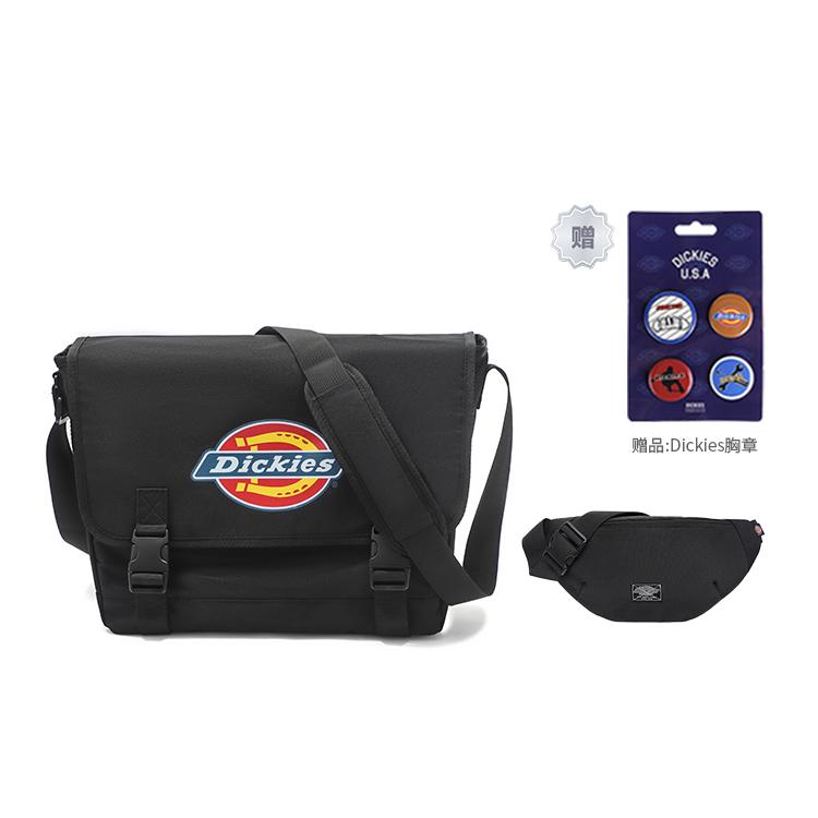 New Dickies Polyester Messenger Bag, Handbag, Shoulder Bag, Crossbody Bag Unisex Black DK010602BLK1