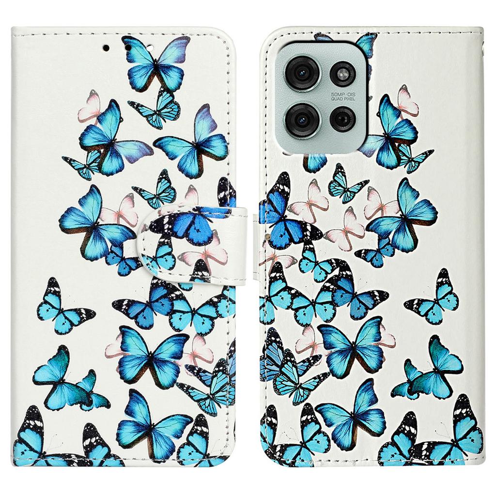 For Motorola Moto G75 5G Case Pattern PU Leather Flip Phone Cover