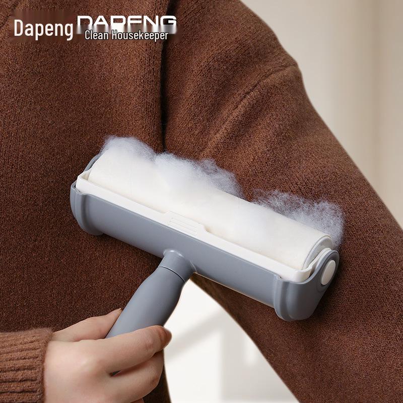 Extra Large Dual-Use Lint Roller with Long Handle for Pet Hair Removal