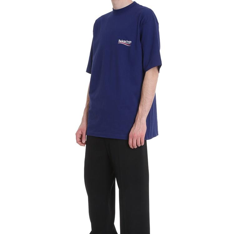 Balenciaga Political Campaign T-Shirt Large Fit 'Blue' Men's 620969TIV521195