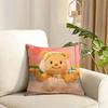Butterbear Cushion Cover Reversible Plush Pillow Cover Soft Fluffy  Home Decor for Sofa Bedroom