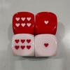 4pcs Large 2.5cm/0.98inch Heart Dice, Perfect Game Props, Valentine's Day Gift